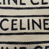 セリーヌ CELINE スモールカバ タイス テキスタイル 199162EG8.01WB 2WAYバッグ ハンドバッグ ショルダーバッグ コットン レザー ホワイト ブラック レディース【中古】【Aランク】