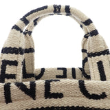 セリーヌ CELINE スモールカバ タイス テキスタイル 199162EG8.01WB 2WAYバッグ ハンドバッグ ショルダーバッグ コットン レザー ホワイト ブラック レディース【中古】【Aランク】