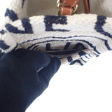 セリーヌ CELINE スモールカバ タイス テキスタイル 199162EG8.01WB 2WAYバッグ ハンドバッグ ショルダーバッグ コットン レザー ホワイト ブラック レディース【中古】【Aランク】