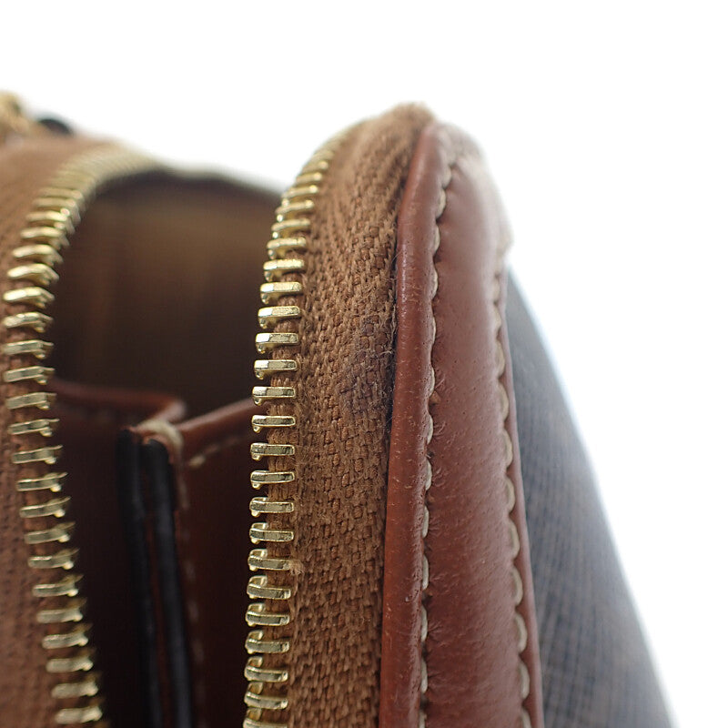 セリーヌ CELINE チェーン付きクラッチ キュイルトリオンフ 小さめ 10E382EGK.14ML ショルダーバッグ PVC ブラウン ゴールド金具 レディース【中古】【Aランク】