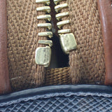 セリーヌ CELINE チェーン付きクラッチ キュイルトリオンフ 小さめ 10E382EGK.14ML ショルダーバッグ PVC ブラウン ゴールド金具 レディース【中古】【Aランク】