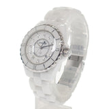 シャネル CHANEL J12 新型バックル H1628 腕時計 ホワイトセラミック 12Pダイヤ クオーツ ホワイト文字盤 レディース【中古】【ABランク】