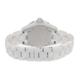 シャネル CHANEL J12 新型バックル H1628 腕時計 ホワイトセラミック 12Pダイヤ クオーツ ホワイト文字盤 レディース【中古】【ABランク】