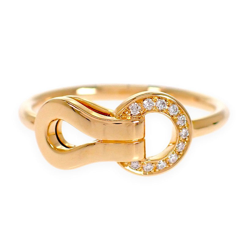 カルティエ CARTIER アグラフ ハーフ ダイヤ 8号 B4209348 リング K18ピンクゴールド ダイヤモンド ゴールド レディース【中古】【Aランク】