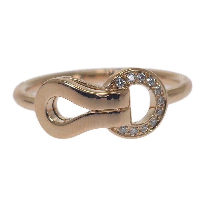 カルティエ CARTIER アグラフ ハーフダイヤ 8号 B4209348 リング K18ピンクゴールド ダイヤモンド レディース【中古】【Aランク】