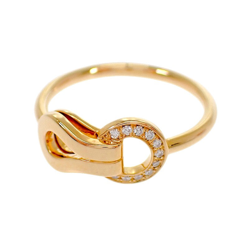 カルティエ CARTIER アグラフ ハーフ ダイヤ 8号 B4209348 リング K18ピンクゴールド ダイヤモンド ゴールド レディース【中古】【Aランク】