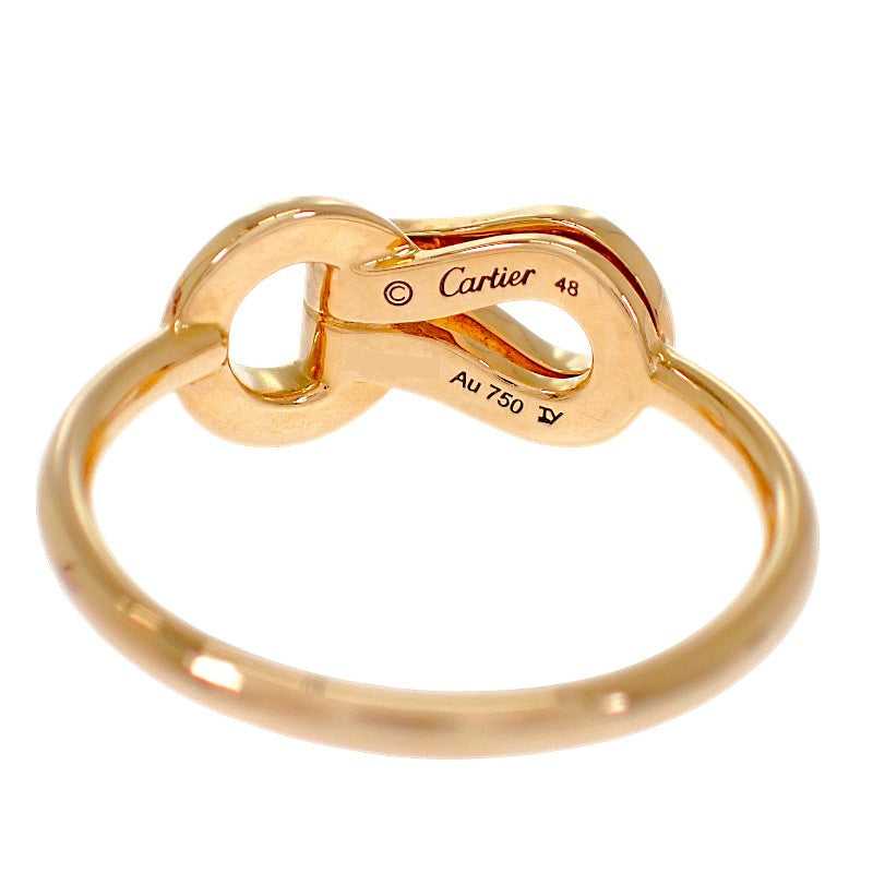 卡地亞 CARTIER Amulette 半鑽戒指 8號 B4209348 18K玫瑰金 鑽石 金色 女士【中古】【A級】