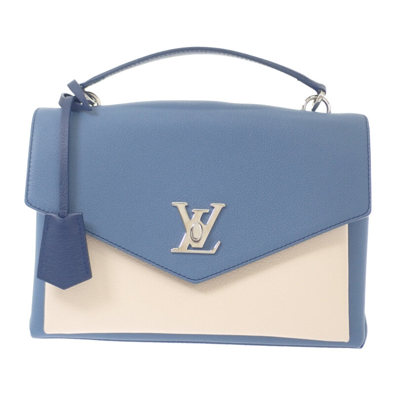 【商談中/対象者以外注文不可】ルイヴィトン LOUIS VUITTON マイロックミー M51415 2WAYバッグ トリヨンクレマンス ブルー アイボリー シルバー金具 レディース【中古】【Aランク】
