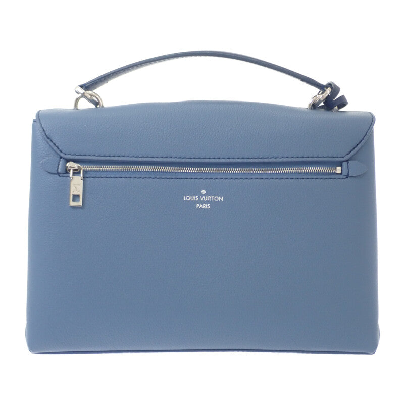 【商談中/対象者以外注文不可】ルイヴィトン LOUIS VUITTON マイロックミー M51415 2WAYバッグ トリヨンクレマンス ブルー アイボリー シルバー金具 レディース【中古】【Aランク】