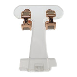 エルメス HERMES オランプPM ピアス メタル ヴォーエプソン エトゥープ ピンクゴールド ベージュ レディース【中古】【Aランク】