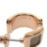 エルメス HERMES オランプPM ピアス メタル ヴォーエプソン エトゥープ ピンクゴールド ベージュ レディース【中古】【Aランク】