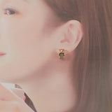 エルメス HERMES オランプPM ピアス メタル ヴォーエプソン エトゥープ ピンクゴールド ベージュ レディース【中古】【Aランク】