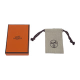 エルメス HERMES オランプPM ピアス ボックスカーフ メタル ブラック ピンクゴールド レディース【中古】【Aランク】