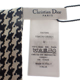 クリスチャンディオール Christian Dior ミッツァ 30モンテーニュ 千鳥格子 美品 15MON106I601 スカーフ シルク ブラック ホワイト レディース【中古】【SAランク】