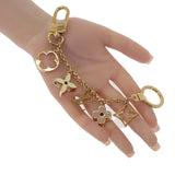 ルイヴィトン LOUIS VUITTON フルールドゥモノグラム M65111 バッグチャーム メタル ゴールド アイボリー ベージュ レディース【中古】【Aランク】