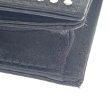 プラダ PRADA ストラップ付き 1MR024_2AWL_F0T7O カードケース シルク ブラック シルバー金具 レディース【中古】【Aランク】