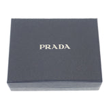 プラダ PRADA ストラップ付き 1MR024_2AWL_F0T7O カードケース シルク ブラック シルバー金具 レディース【中古】【Aランク】