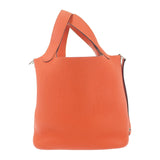 エルメス HERMES ピコタンPM 可愛い 上品 ハンドバッグ トリヨンクレマンス オレンジ シルバー金具 レディース【中古】【Aランク】