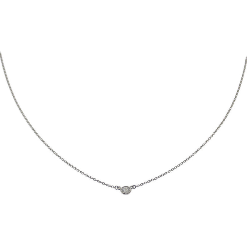 TIFFANY&Co. ティファニーバイザヤードネックレス プラチナ950 TIFFANY&Co.（ティファニー） バイザヤード 約0.17ct ネックレス Pt950