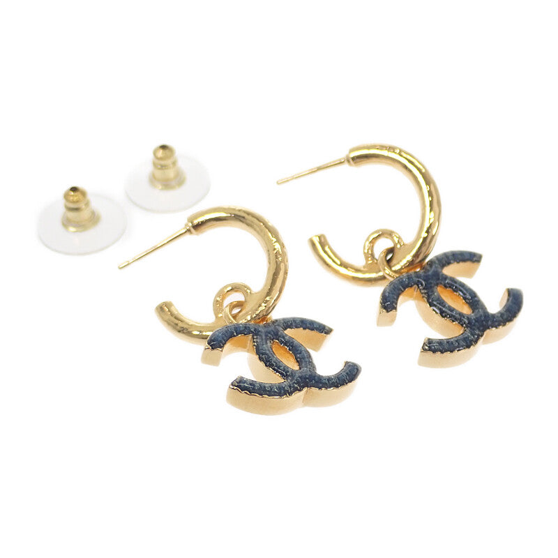 シャネル CHANEL デニムフープ ココマーク ABC741 ピアス メタル ゴールド レディース【中古】【Aランク】