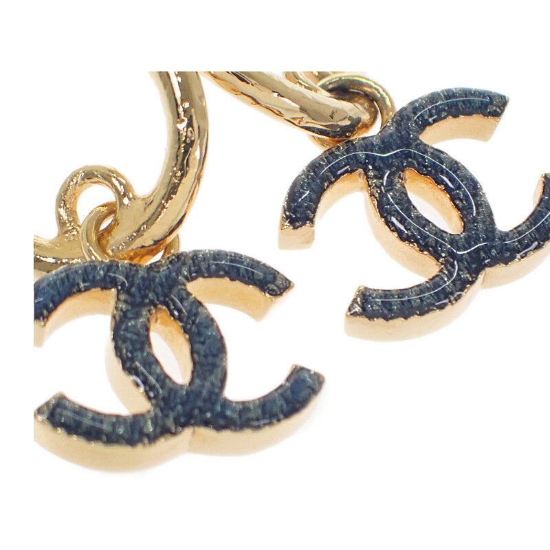 シャネル CHANEL デニムフープ ココマーク ABC741 ピアス メタル ゴールド レディース【中古】【Aランク】