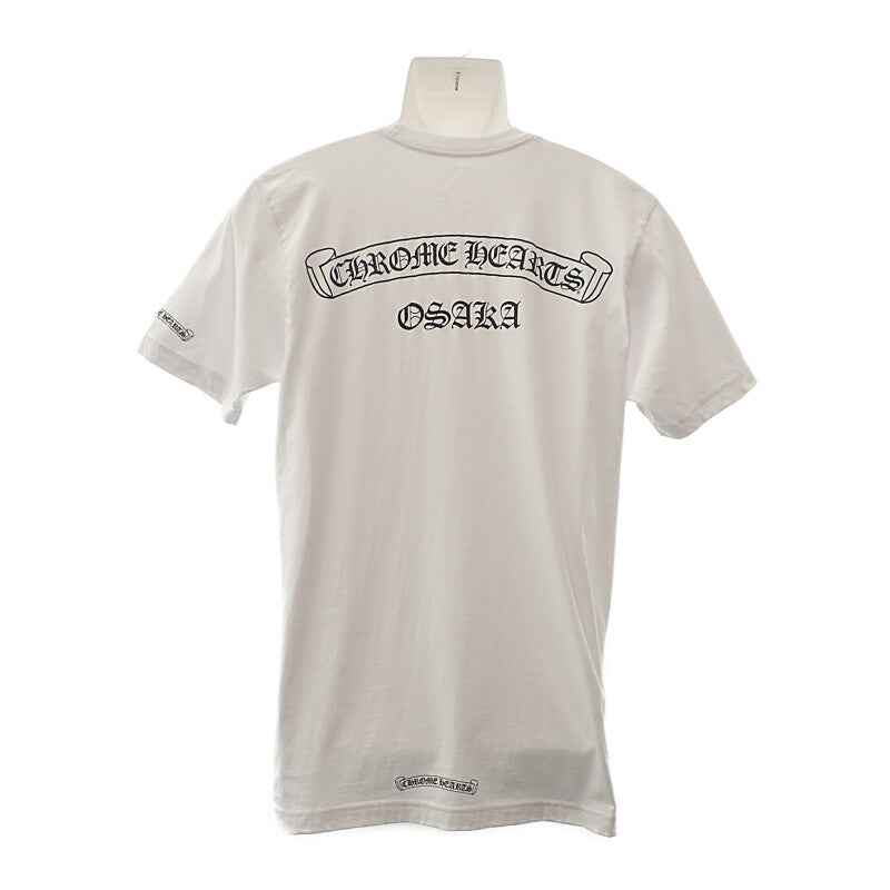 クロムハーツ CHROME HEARTS CH 大阪限定 スクロールラベルプリント L 半袖Tシャツ コットン ホワイト メンズ【中古】【Aランク】