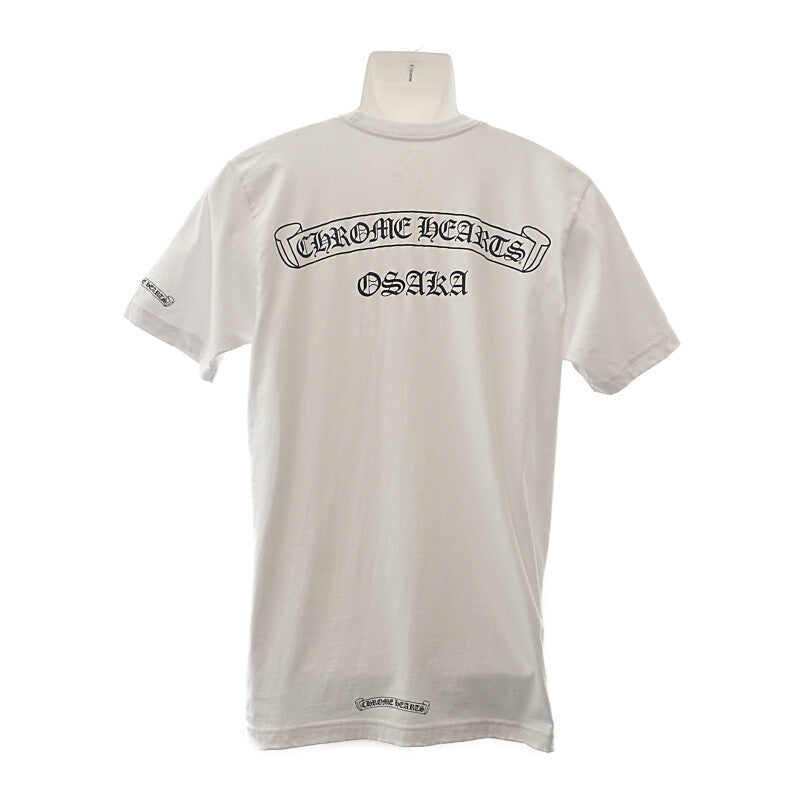 クロムハーツ CHROME HEARTS CH 大阪限定 スクロールラベルプリント L 半袖Tシャツ コットン ホワイト メンズ【中古】【Aランク】