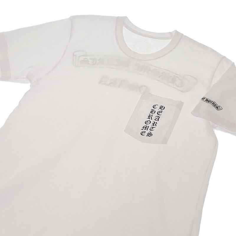 クロムハーツ CHROME HEARTS CH 大阪限定 スクロールラベルプリント L 半袖Tシャツ コットン ホワイト メンズ【中古】【Aランク】