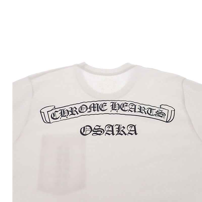 クロムハーツ CHROME HEARTS CH 大阪限定 スクロールラベルプリント L 半袖Tシャツ コットン ホワイト メンズ【中古】【Aランク】