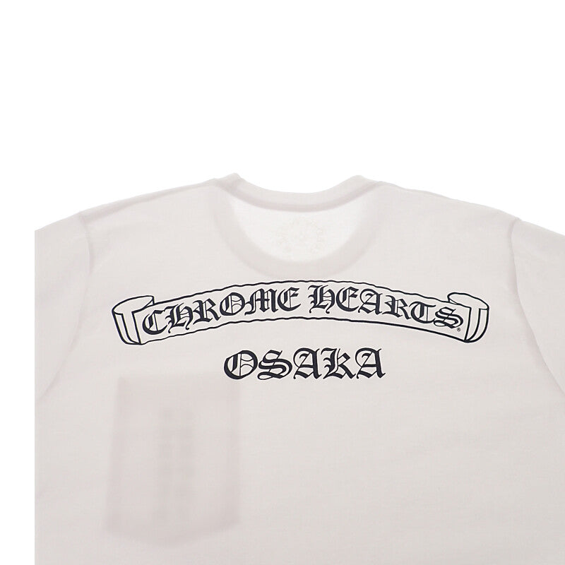 CHROME HEARTS CH Osaka Limited Scroll Label Print L Short Sleeve T-Shirt Cotton White Men's
