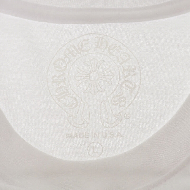 CHROME HEARTS CH Osaka Limited Scroll Label Print L Short Sleeve T-Shirt Cotton White Men's