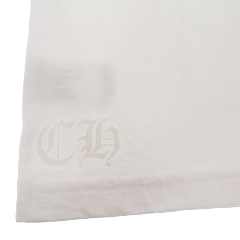CHROME HEARTS CH Osaka Limited Scroll Label Print L Short Sleeve T-Shirt Cotton White Men's