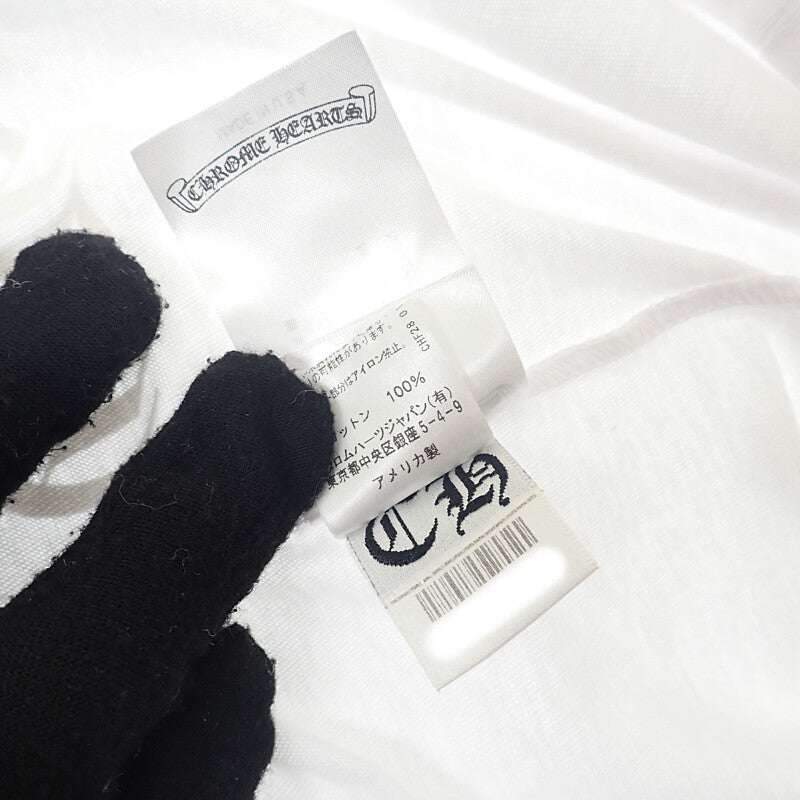 CHROME HEARTS CH Osaka Limited Scroll Label Print L Short Sleeve T-Shirt Cotton White Men's