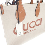 グッチ GUCCI Gucci Lido ミディアム トートバッグ 772144FACUL8451 2WAYバッグ ショルダーバッグ キャンバス レザー ベージュ ブラウン レディース【中古】【Sランク】
