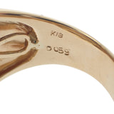 デザイン ジュエリー 17号 リング K18イエローゴールド イエローシェル イエロー イエローシェル ダイヤモンド メンズ レディース【中古】【Aランク】