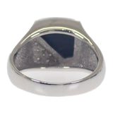 デザインジュエリー 18号 リング K18ホワイトゴールド ブラック オニキス ダイヤモンド メンズ ユニセックス【中古】【Aランク】