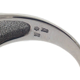 デザインジュエリー 18号 リング K18ホワイトゴールド ブラック オニキス ダイヤモンド メンズ ユニセックス【中古】【Aランク】