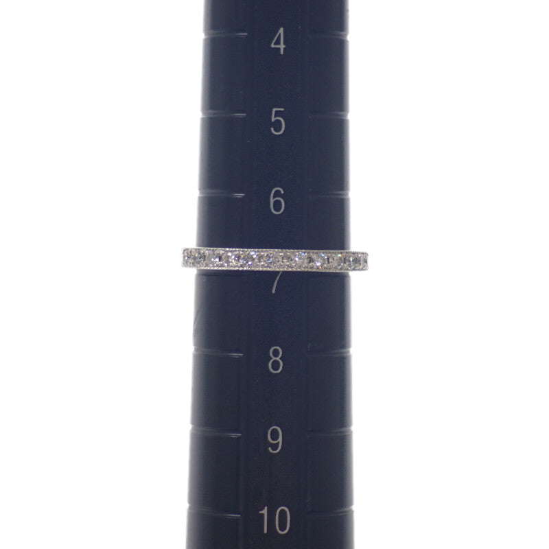 デザインジュエリー ハーフダイヤ 7号 リング Pt900プラチナ ダイヤモンド レディース【中古】【Aランク】