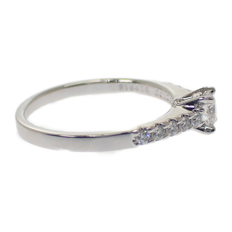Mikimoto MIKIMOTO Round Brilliant Cut Diamond Ring, Size 10, Pt950 Platinum Diamond Ladies