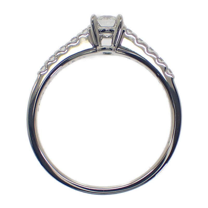 Mikimoto MIKIMOTO Round Brilliant Cut Diamond Ring, Size 10, Pt950 Platinum Diamond Ladies