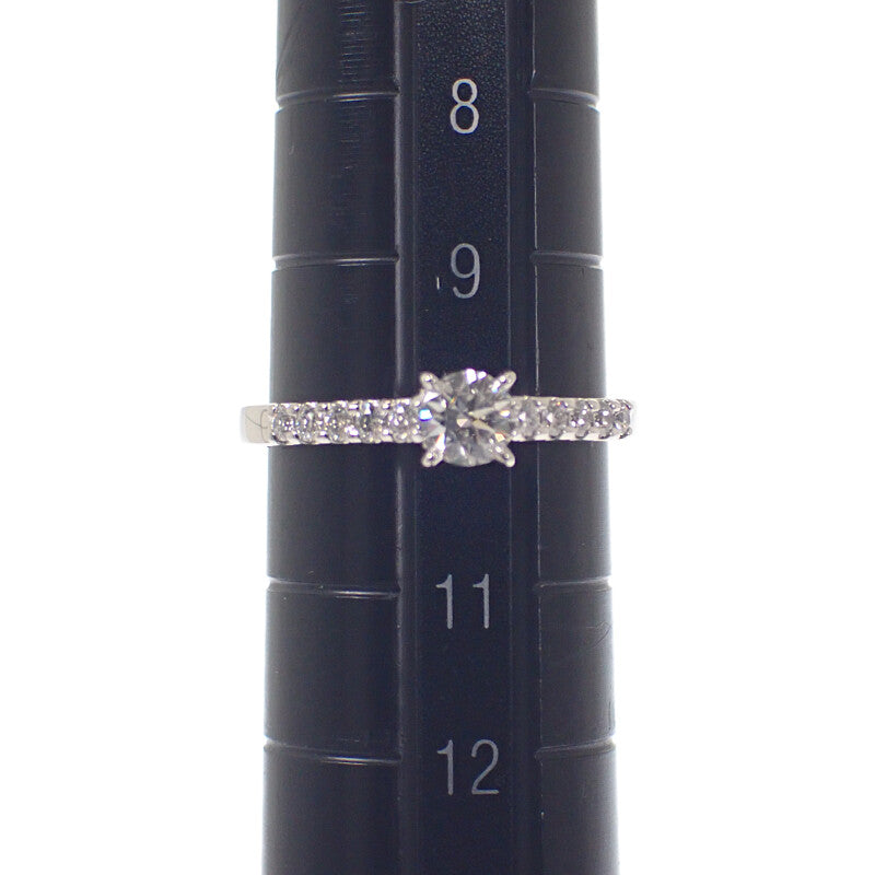 Mikimoto MIKIMOTO Round Brilliant Cut Diamond Ring, Size 10, Pt950 Platinum Diamond Ladies