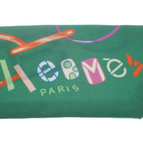 エルメス HERMES Do Re Boucles ツイリー スカーフ シルク グリーン ホワイト マルチカラー レディース【中古】【ABランク】