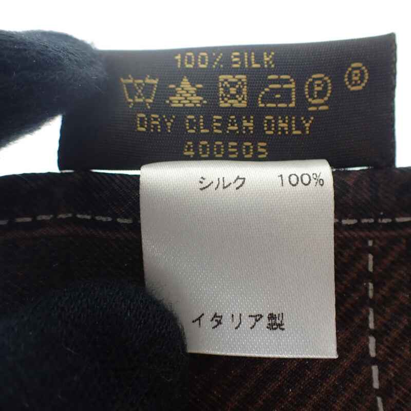 ルイヴィトン LOUIS VUITTON バンドー・ニューデニム M72396 スカーフ シルク ダークブラウン レディース【中古】【Aランク】