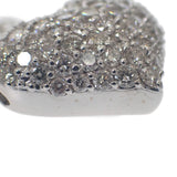 デザインジュエリー ハートモチーフ ネックレス K18ホワイトゴールド ダイヤモンド レディース【中古】【Aランク】