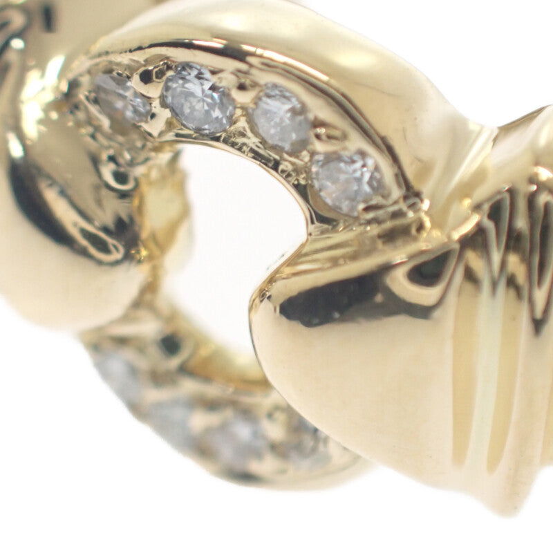 K18YG デザイン ジュエリー ボリューム 11号 リング K18イエローゴールド ゴールド ダイヤモンド レディース【中古】【Aランク】