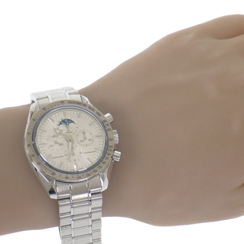 歐米茄 OMEGA 超霸專業月相錶 3575.30 腕錶 不鏽鋼 手動上鍊 銀色錶盤 男士【中古】【A級品】