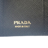 プラダ PRADA コンパクトウォレット 1MV204_QWA_F0002 二つ折り財布 サフィアーノ レザー ブラック メンズ レディース【中古】【Aランク】