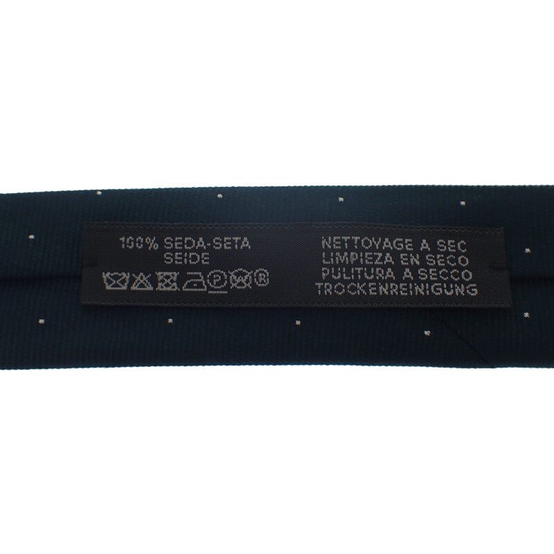 エルメス HERMES シルクツイルタイ スポーティ・ドッツ ゴルフ H339370T04 ネクタイ シルク ヴェールサパン ホワイト グリーン メンズ【中古】【Aランク】