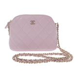 シャネル CHANEL チェーンクラッチ ココマーク AP4000 ショルダーバッグ キャビアスキン パープル ゴールド金具 レディース【中古】【Aランク】