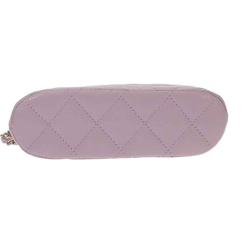 シャネル CHANEL チェーンクラッチ ココマーク AP4000 ショルダーバッグ キャビアスキン パープル ゴールド金具 レディース【中古】【Aランク】